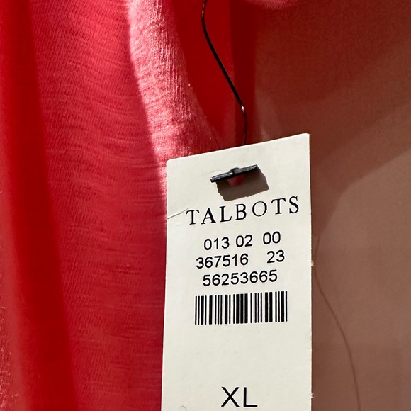 Talbots Petal Pink Smocked Yoke Short Sleeve Knit Top Women’s Large NWT - Picture 4 of 16